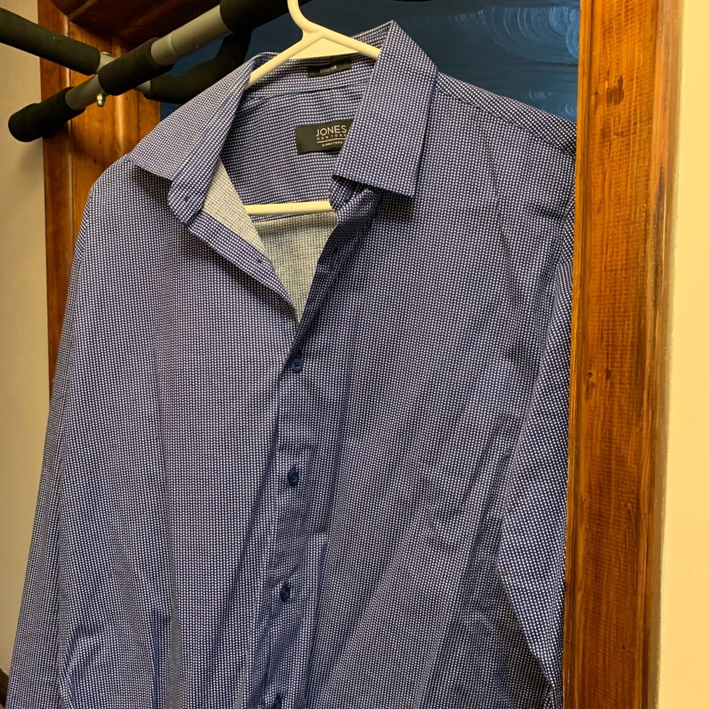 Jones New York blue button down dress shirt men’s size 15-32/33